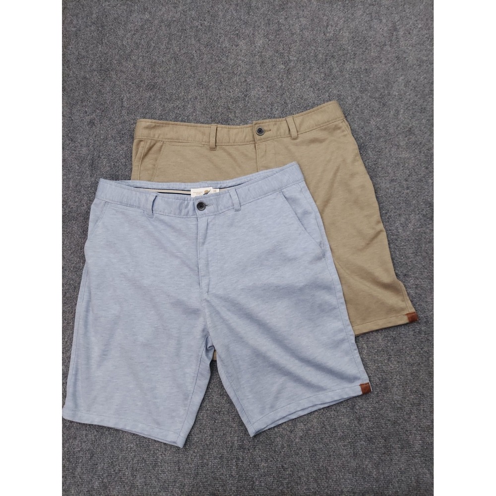 Lot 2 FUNDAMENTAL COAST Shorts Mens 36 Blue Brown Westport Soft Preppy